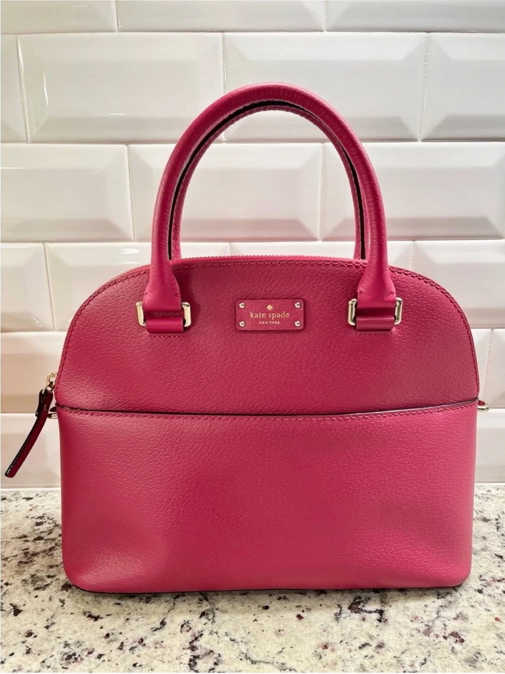Kate Spade Carli Grove Street Domed Satchel Bag EUC